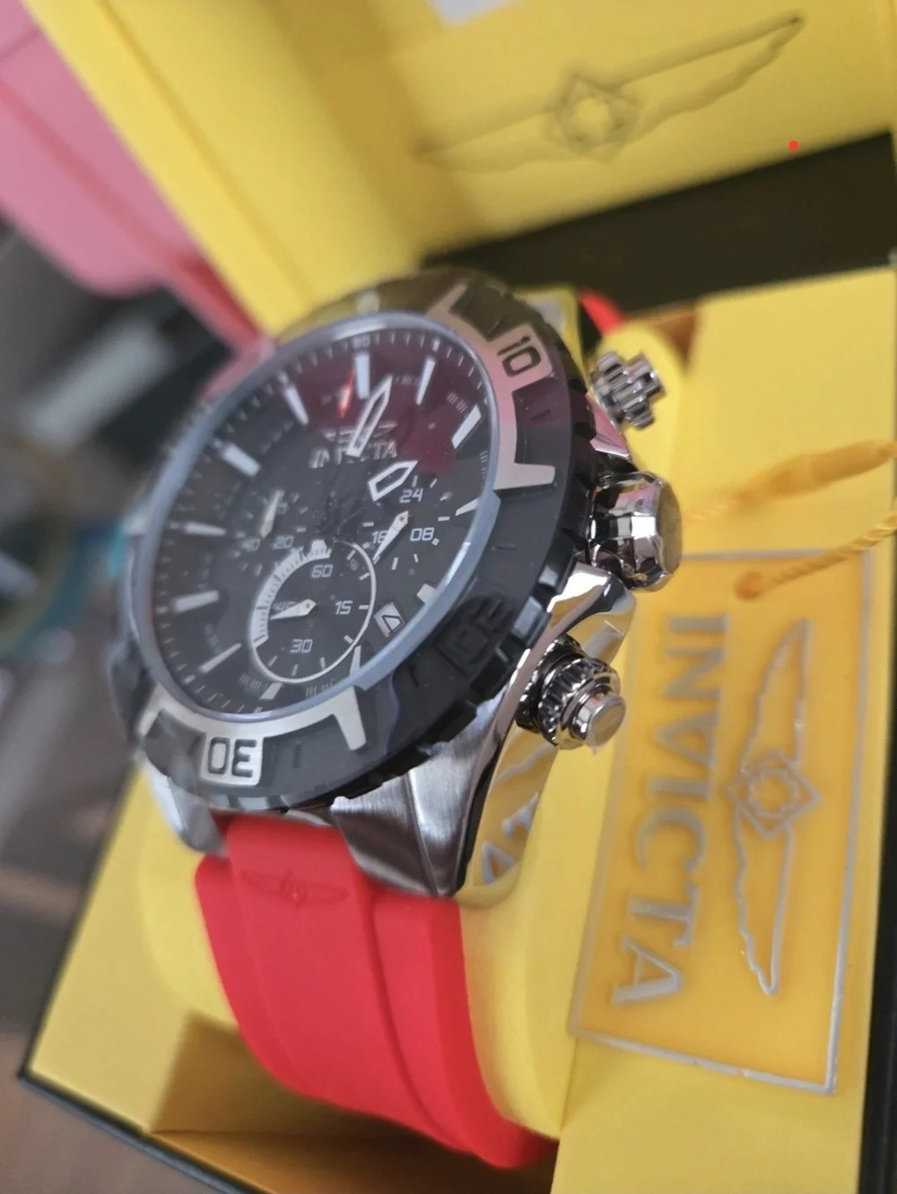 37631 Invicta Aviator Propel Men's Watch 48mm Red/Black